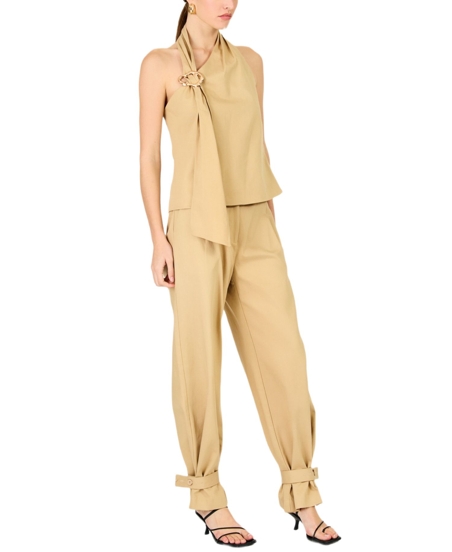 Women's Wide-Leg Mid-Rise Balloon Pants
