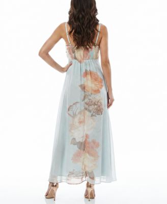 teal color dress for women Joyfolie Women's Haven Maxi Boho Dress in Deep Teal, Extra Extra Large