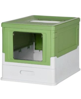 Zeus and Ruta Enclosed Cat Litter Box with Front Entry Odor Control Easy Clean Design Large Capacity