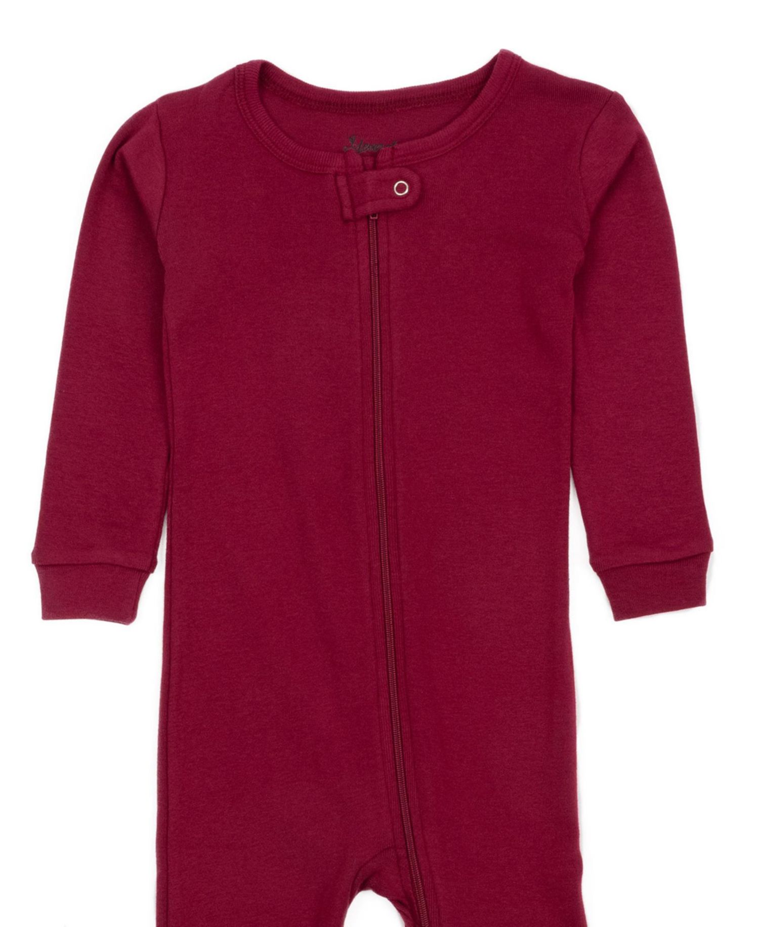 Toddler Matching Family One Piece Footed Cotton Long Sleeve Solid Color Pajamas 2T-5T