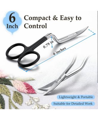 6inch Double Curved Embroidery Scissor Applique Sewing Handicraft Stainless Steel Precision