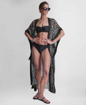 Women's Tie-Front Cover-Up Kaftan