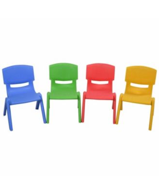 4-Pack Stackable Children Chairs for Playroom and Classroom