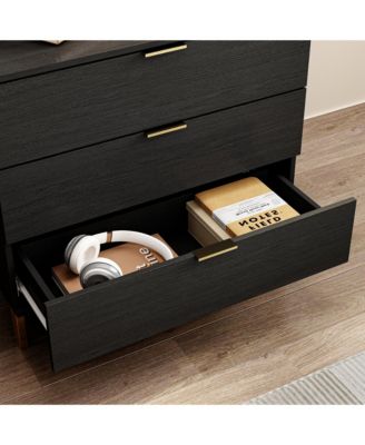 3-Drawers Wood Chest of Drawers Dresser