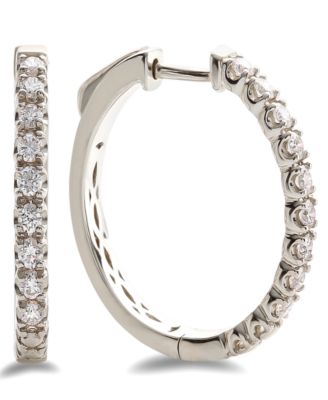 Diamond Hoop Earrings (5/8 ct. t.w.) in 14k White Gold