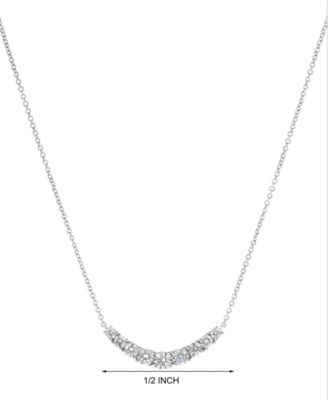 Diamond Curve Statement Necklace (1 ct. t.w.) in 14k White Gold