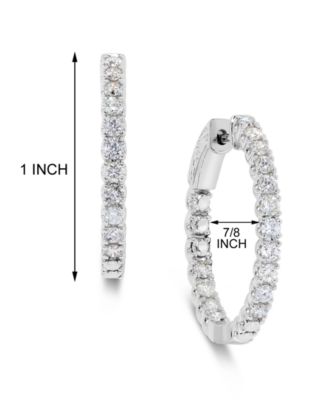 Diamond Inside Out Hoop Earrings (1-1/2 ct. t.w.) in 14k White Gold