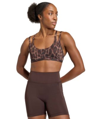 Women's Optime Leopard Strappy Light Support Bra