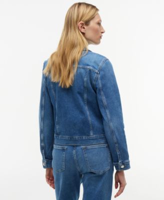 Women's Slim-Fit Collared Denim Jacket
