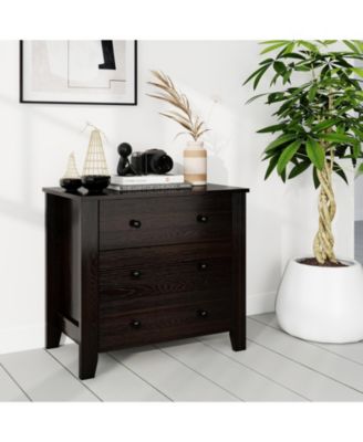 Large 3 Drawer Chest Modern Dresser Nightstand Storage 