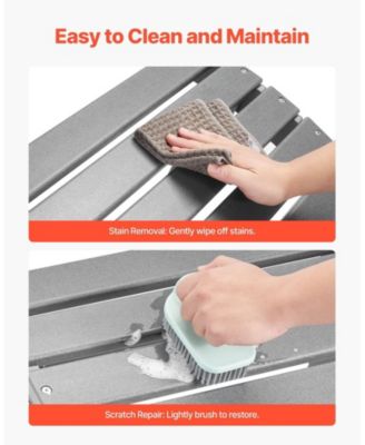 Adirondack Ottoman 21.5L x 18.9W in HDPE Plastic Weather-Resistant Foldable