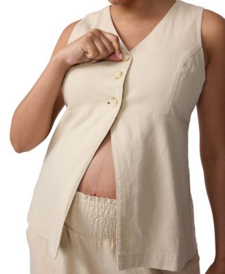 Maternity Ingrid & Isabel Postpartum Linen Jumpsuit