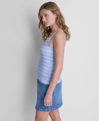 Women's Square Neck RIB Tank Top