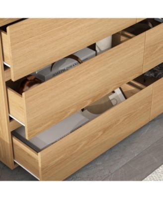 6-Drawers Wood Chest of Drawer Cabinet Organizer Dresser