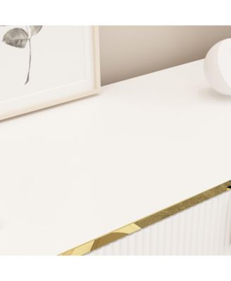 Dresser with 4 Doors and Deep Drawer, Side Cabinet for Bedroom, Living Room