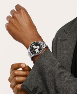 Men's Calendoplan S Swiss Quartz Chrono Stainless Steel Watch, 42mm