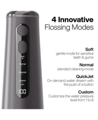 Elite Rechargeable Water Flosser - 300ml Tank, 4 Tips, Travel Bag