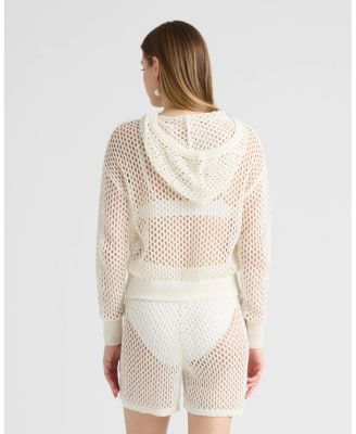 Women's Crochet Swim Cover Up Top and Short Set