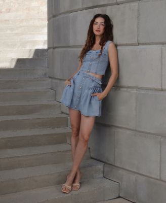 Women's Belted Mini Skirt