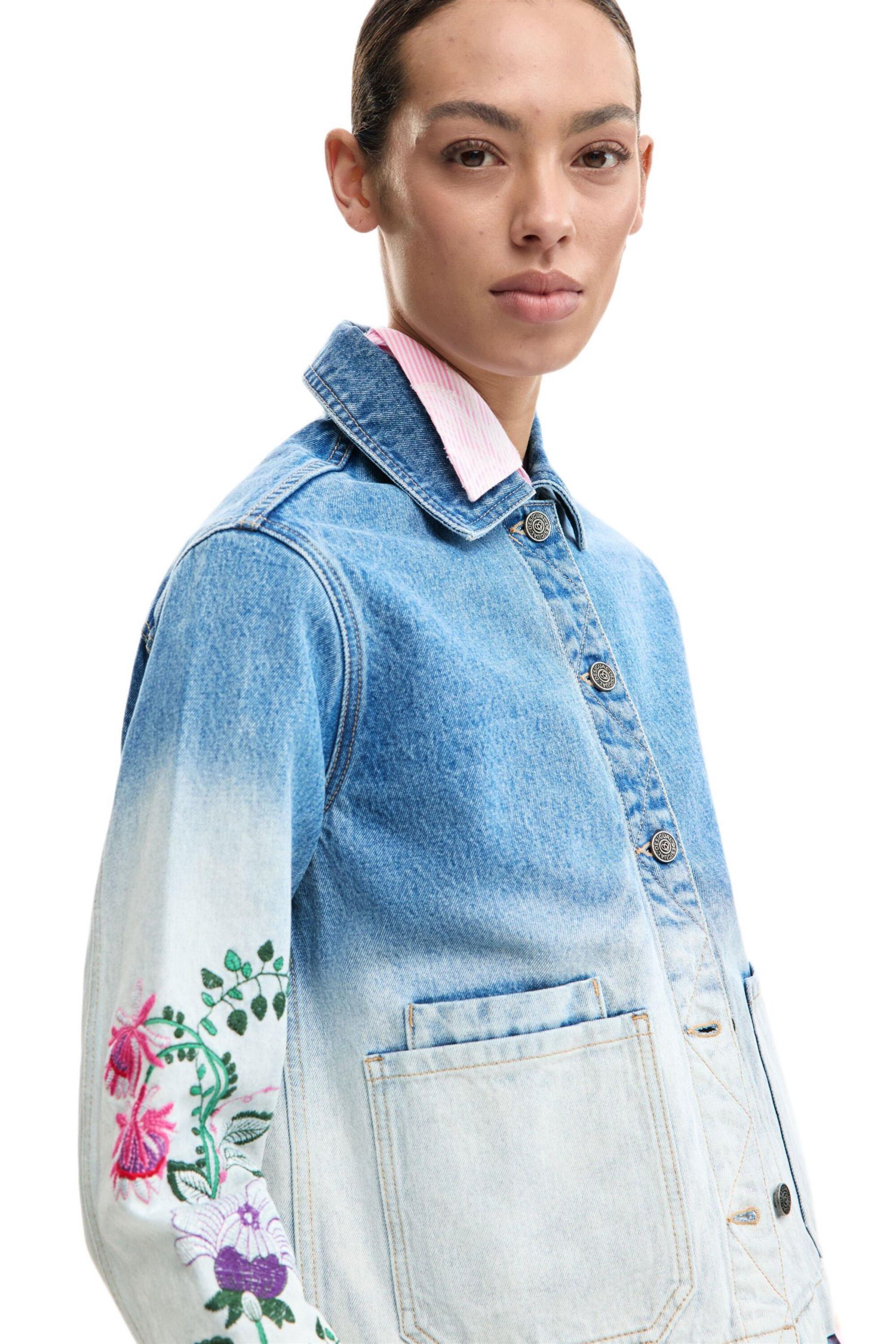 Women's Denim jacket flowers