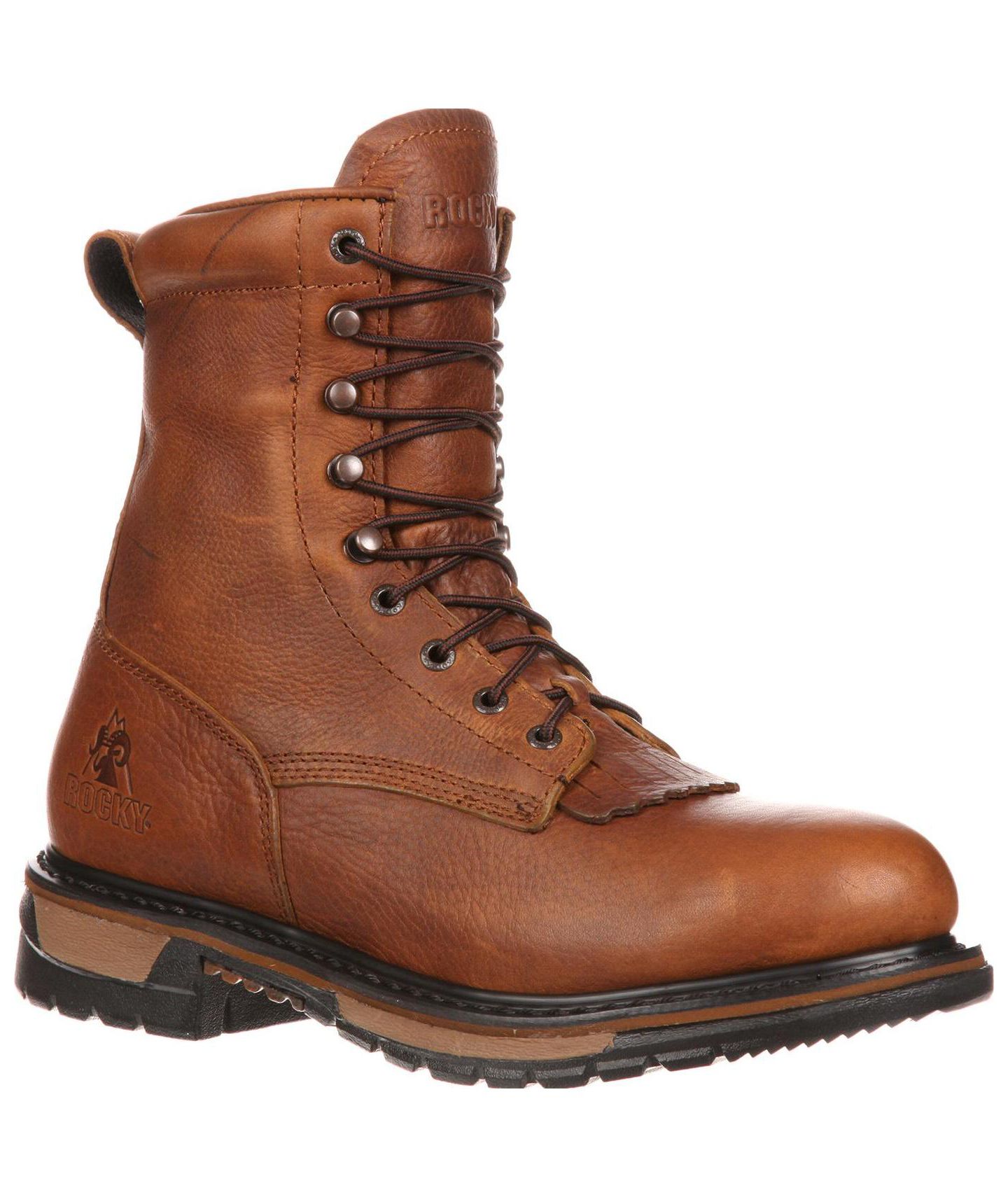 Мужские ботинки ROCKY Original Ride Lacer Waterproof Western, цвет: Рыжевато-коричневый — фото 1