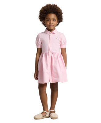Girls' 2T-6X Cotton Oxford Shirtdress
