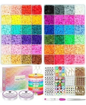 12000 Clay Beads Bracelet Making Kit Friendship Crafts Gift Teens Adults 48 Colors