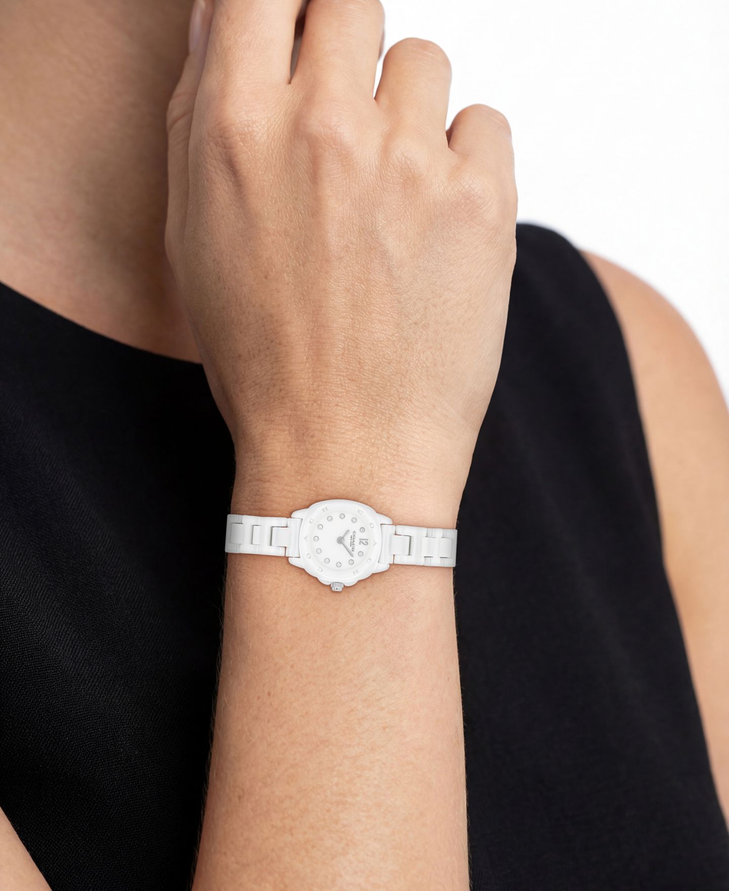 Женские часы Coach Kitt White Ceramic Bracelet Watch 21mm — фото 4