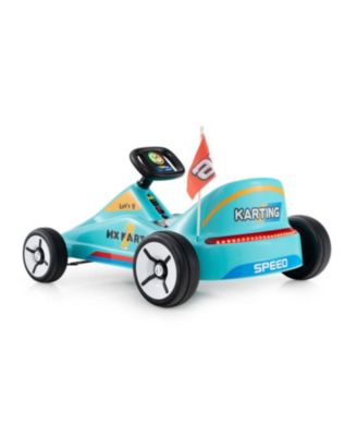 12V Electric Go Kart for Kids with Remote Control and Music-Blue