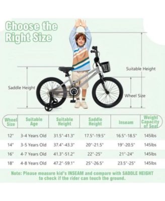 18 Inch Kids Bike Adjustable with Transparent Chain Cover