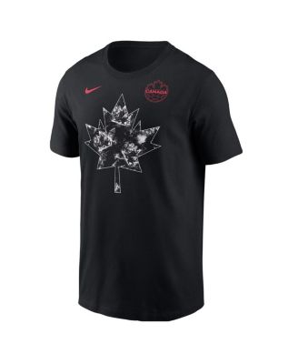 Men's Black Canada Soccer Maple Leaf T-Shirt