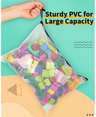 24pcs Mesh Zipper Pouch Large Organizer Waterproof Storage Bags Travel Office Home