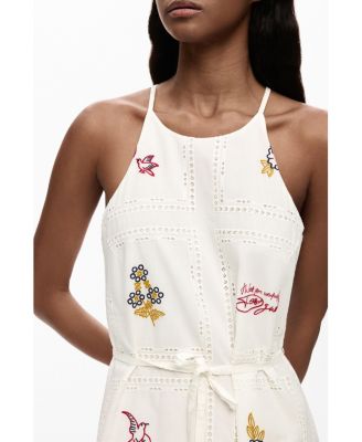 Women's Embroidered halter dress