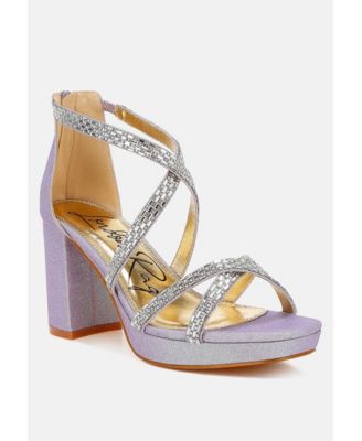 Womens Infatuated Rhinestones Embellished Strappy Sandals