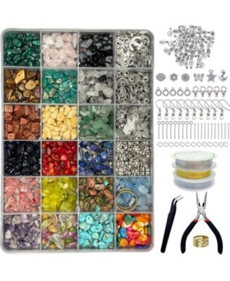 Beading Kit 1587 Beads Crystal Pliers Wire Earring Hooks Rings Bracelets Adults