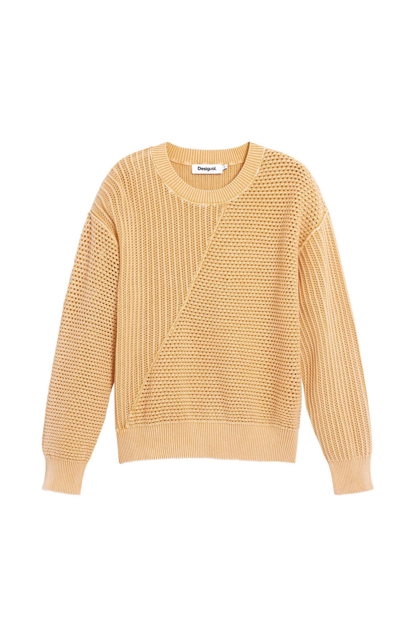 Женский свитер Desigual Basic knit, цвет: Жёлтый — фото 6