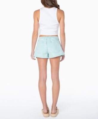 Juniors' Elastic-Back A-Line Shorts