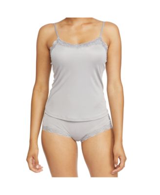Women's Soft Silk Lace-Trim Camisole