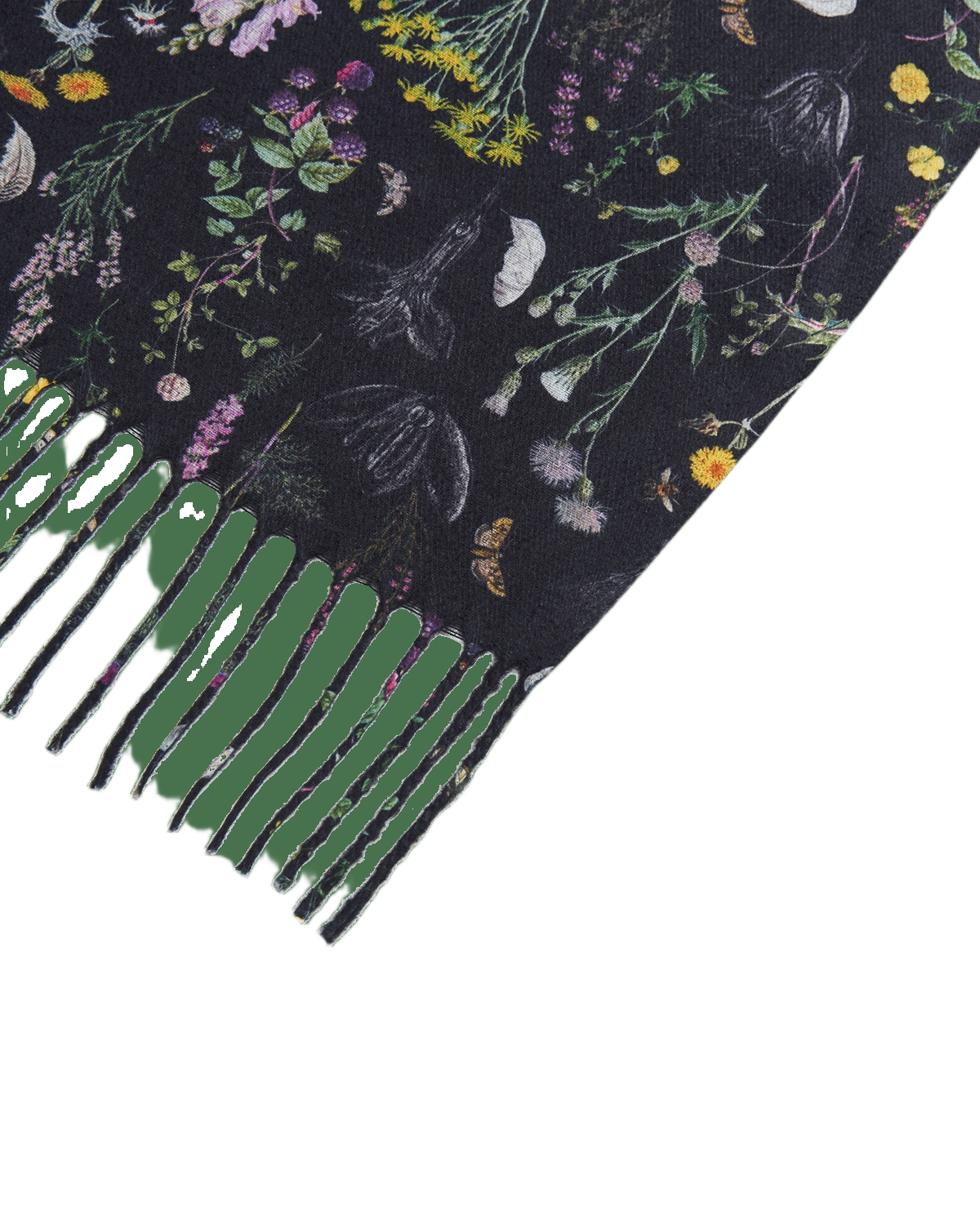 Fable England Wilderness Black Tassel Scarf