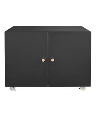 Rolling Metal Printer Cabinet with Storage for Home Office