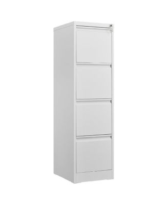 Vertical Steel Filing Cabinet with 4 Locking Drawers