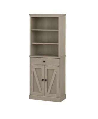 Farmhouse Tall Bathroom Storage Cabinet with Adjustable Shelves