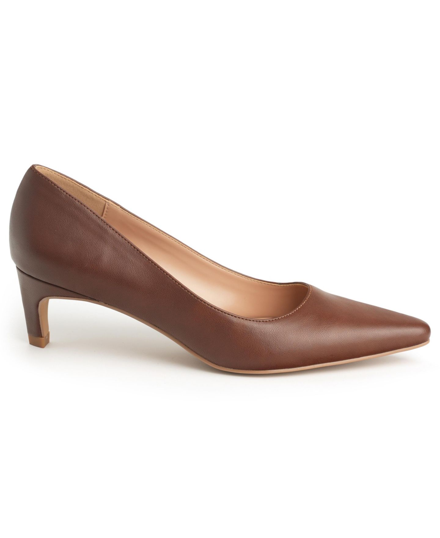 Женские туфли New York & Company Kaelyn Kitten Heel Pump, цвет: Коричневый — фото 2