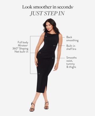 Women's Asymmetrical Neck Sleeveless Shaping Dress