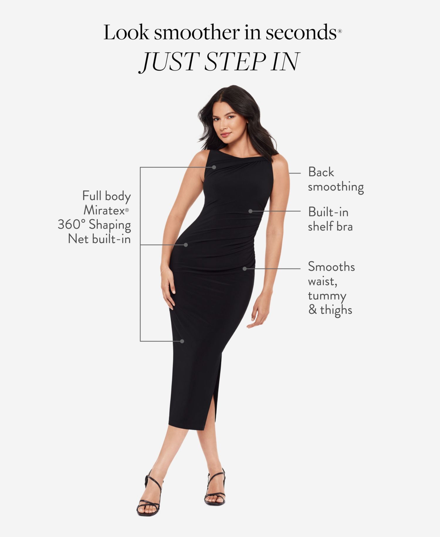 Women's Asymmetrical Neck Sleeveless Shaping Dress