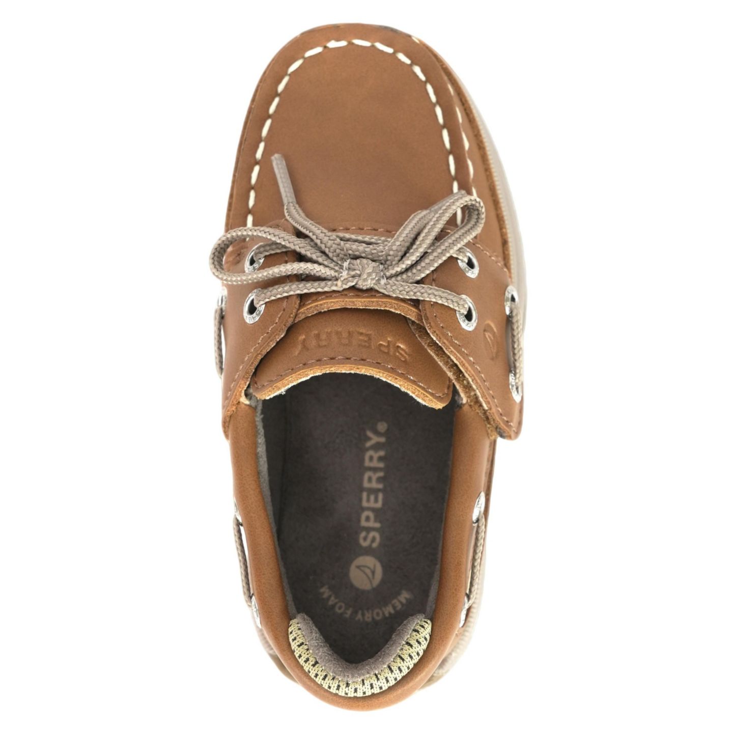 Кроссовки Sperry Lanyard Boat Shoes with Memory Foam Insole для девочек, цвет: Каштановый кожаный — фото 6
