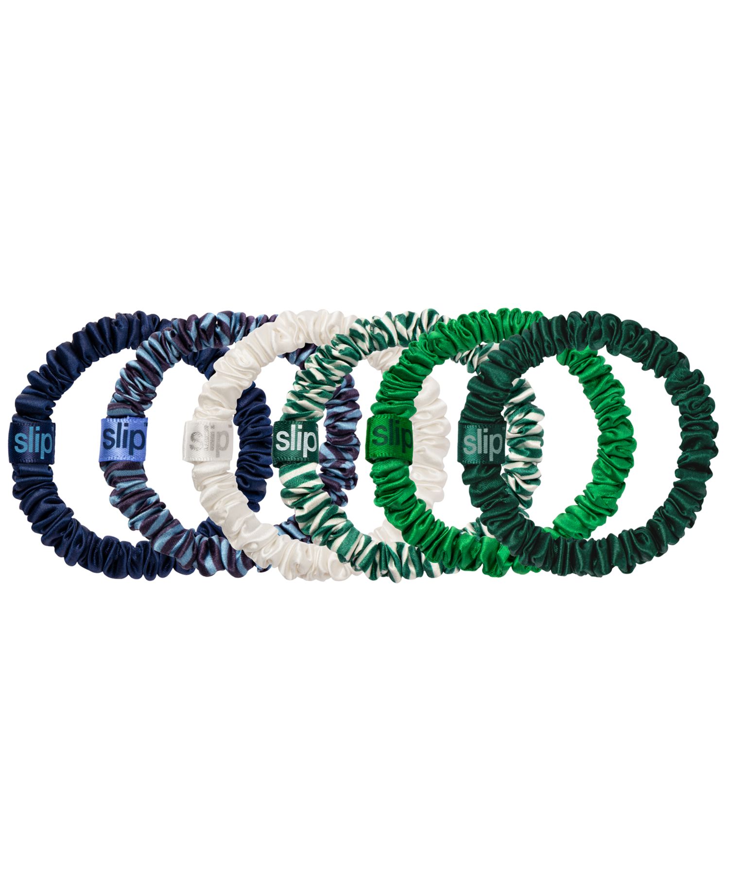 6-Pc. Pure Silk Skinny Scrunchies and Complimentary Pouch Set