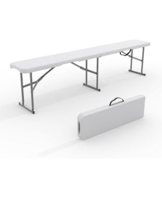 Portable Folding Bench 6 Foot, Plastic Foldable Bench HDPE BenchTop with Carrying Handle for Outdoor Picnic Camping Party Sports Activities