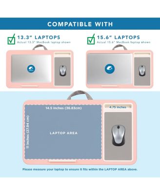 15.6" Home Office Lap Desk With Device Ledge Mouse Pad Phone Holder