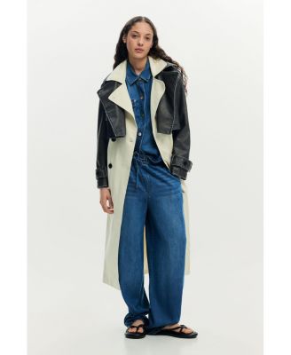 Women's Detachable trench coat combined